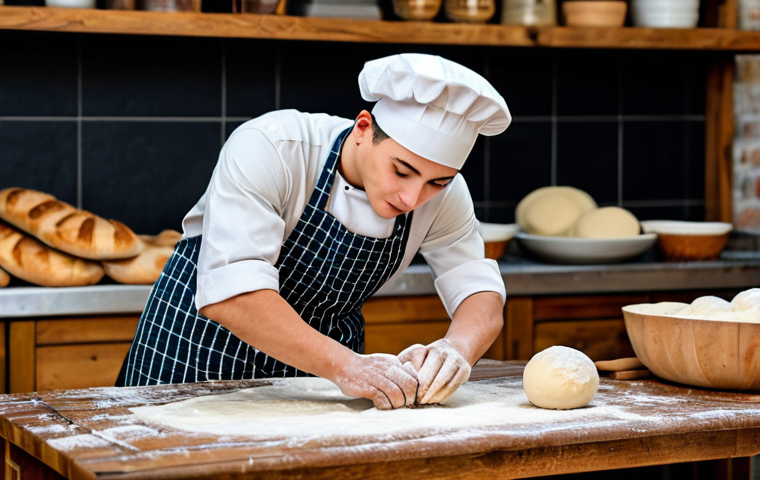 제과 자격증 취득 후 해외 진출 사례 - A professional female pastry chef, fully clothed in a clean, white chef's coat and hat, standing in ...