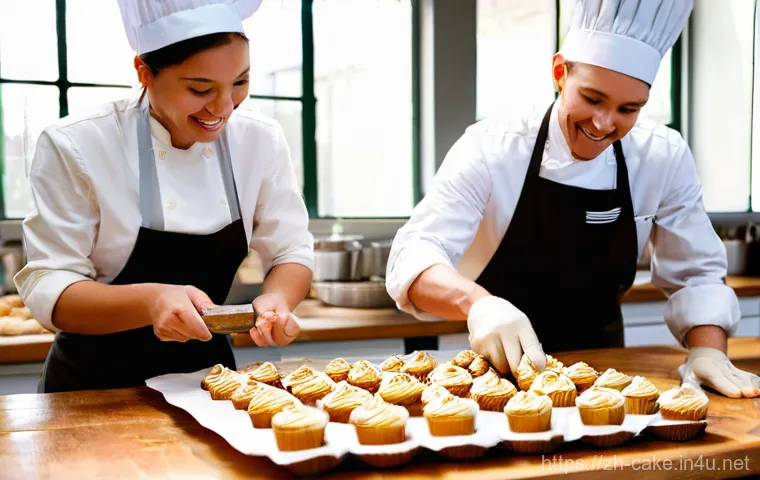 제과업계에서의 성공적인 연봉 협상 팁 - **Prompt 1: Innovative Pastry Artistry**
    "A meticulously detailed, hyperrealistic image of a mal...